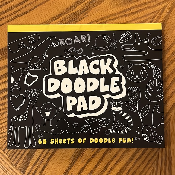 Black Paper Doodle Pad 8 x 10 inch - Picture 1 of 4